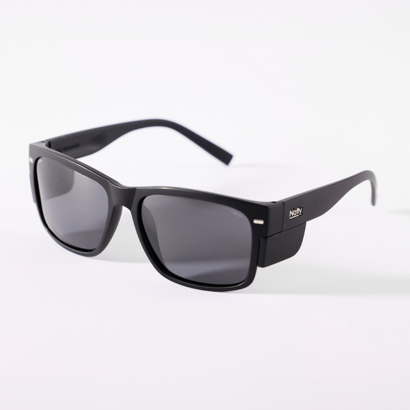 BIG Kenneth Matte Black Polarised Safety Glasses