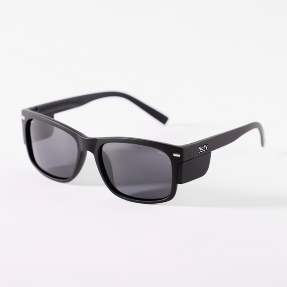 Kenneth Matte Black Polarised Safety Glasses