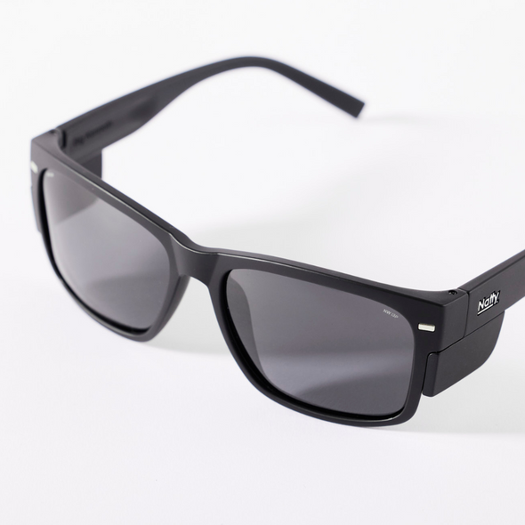 BIG Kenneth Matte Black Polarised Safety Glasses