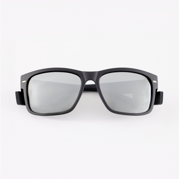 Kenneth Matte Black Frame / Silver Mirror Polarised Lens Safety Glasses