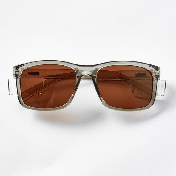 Kenneth Steel Frame / Brown Lens Polarised Safety Glasses