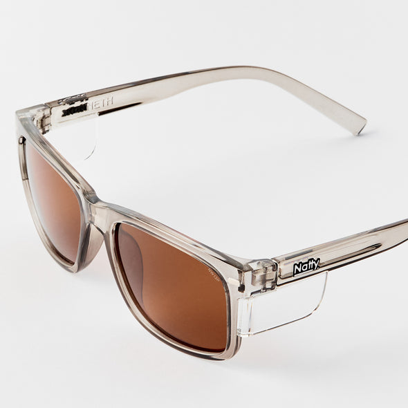 Kenneth Steel Frame / Brown Lens Polarised Safety Glasses