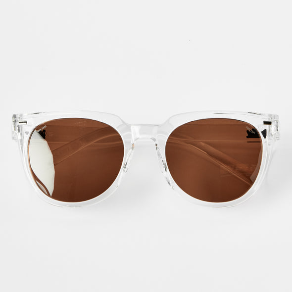 Roys Clear Frame / Brown Lens Polarised Safety Glasses